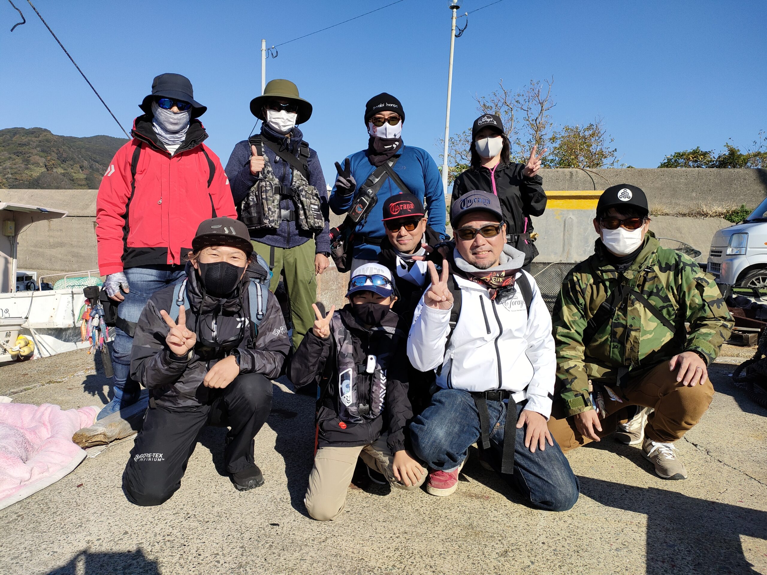 第1回 EHM エギング大会（初回の集合写真）